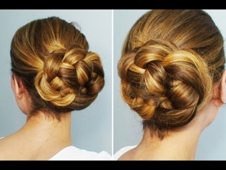 Style chignon tressé